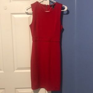Red knee length dress